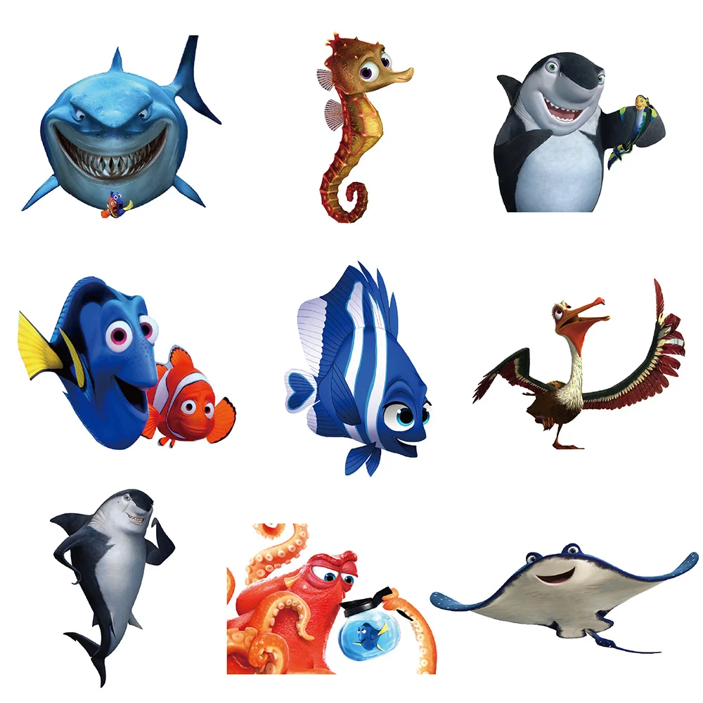 10/30/50pcs 디즈니 재미있는 영화 니모를 찾아서 스티커 귀여운 광대 물고기 애니메이션 데칼 DIY 수하물 스크랩북 자전거 만화 스티커 팩