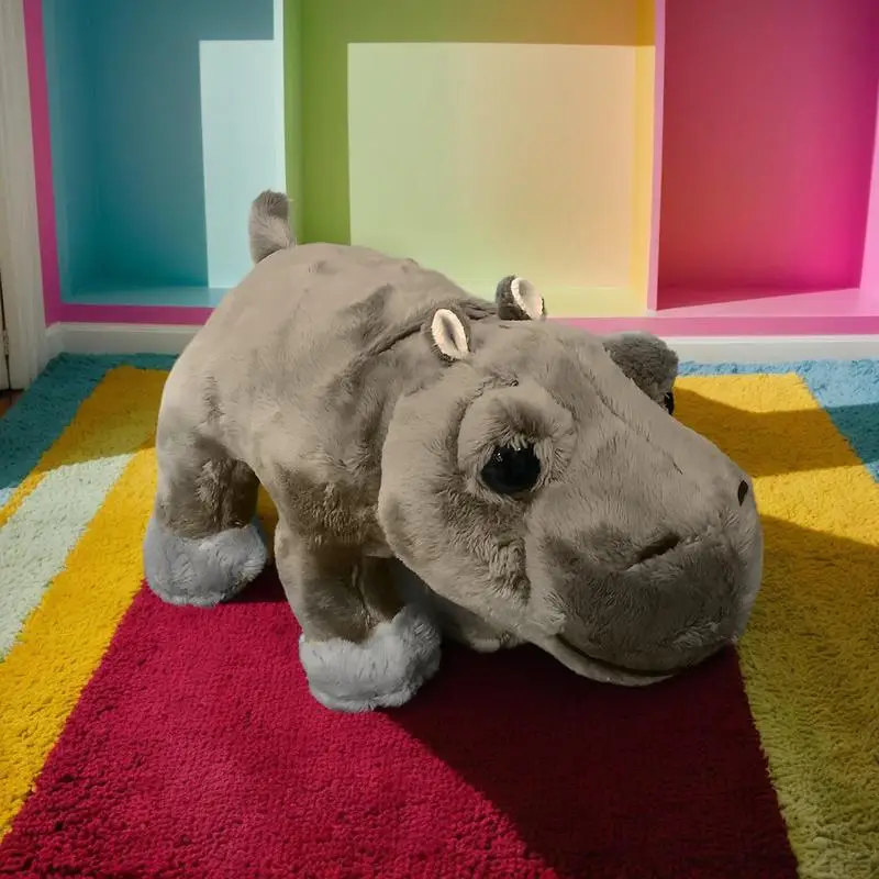 Plush Toy Cute Creative Small Plush Hippo Toy For Soothing Play Soft Wild Animals Hippo Stuffed Toy For Boys Girls Kids At Home