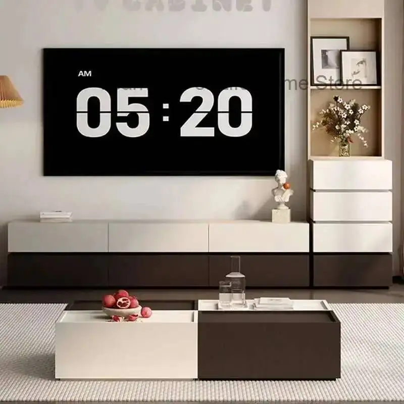 طاولة أدراج فاخرة أرضية مركزية لصالون التلفزيون الاسكندنافي خزائن حديثة لغرفة المعيشة حامل تلفاز تخزين Suporte Para Tv أثاث عصري #6