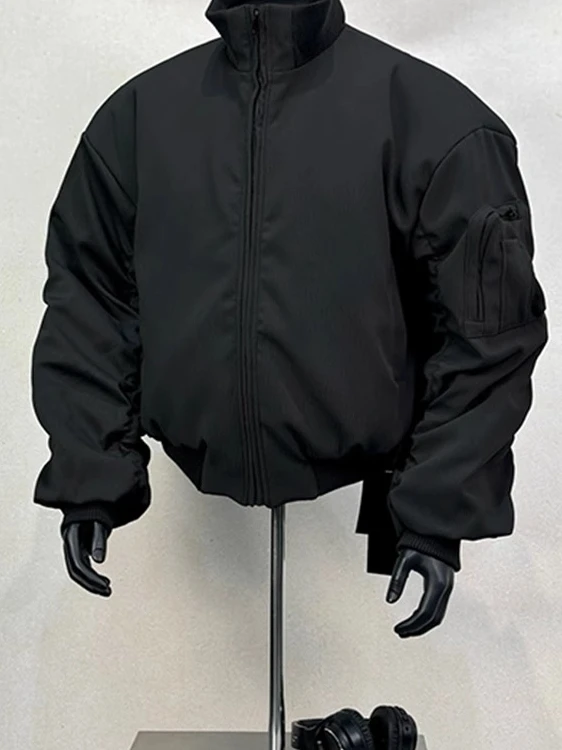 معطف رجالي من American Sle Pilot Jaet للربيع والخريف غير رسمي للبيسبول Sle فضفاض مناسب لملابس العمل بياقة واقفة