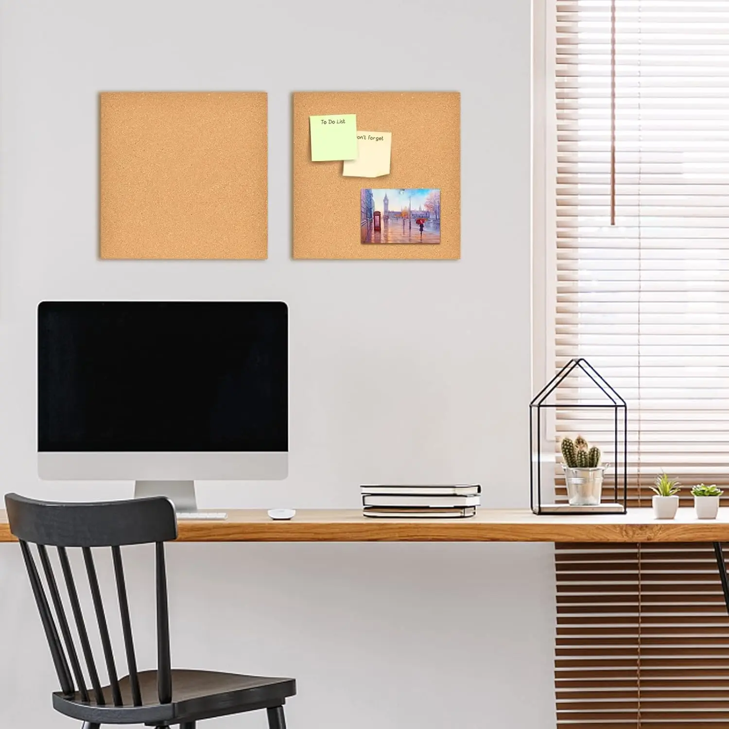 2/4/6 Pieces of Square Cork Boards with Adhesive Backing, Size 12inch X 12inch (30*30cm), Thickness 6mm (0.236in), Suitable for Self-Adhesive Bulletin Boards on Walls, Cork Board Sheets, Can Be Used for Schools, Offices, and Home Decoration view 5