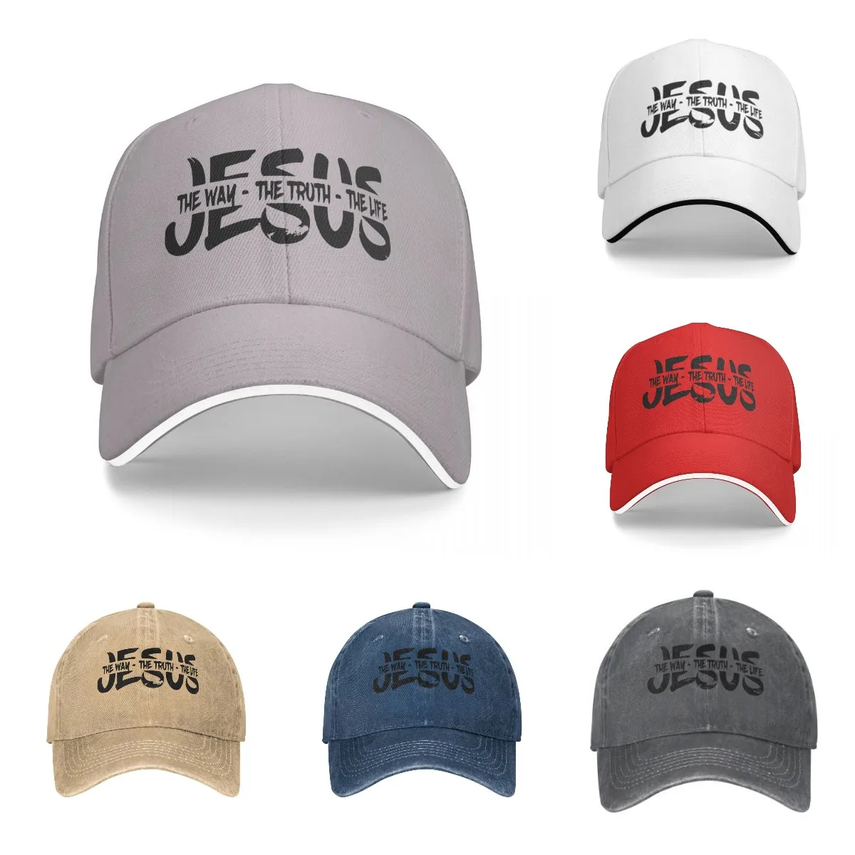 Jesus The Way, Truth, Life Trucker Cap Snapback Hat for Men Baseball Mens Hats Caps for Logo