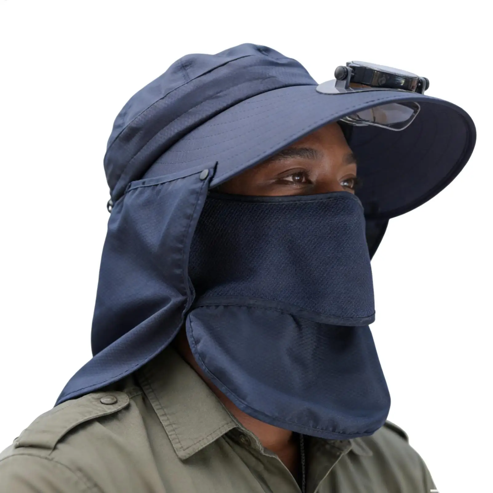 

Hat With Fans UV Protection Breathable Headgear Men Fishing Hat Gardening Hiking Fishing Outdoor Beach Vacation Travel Summer