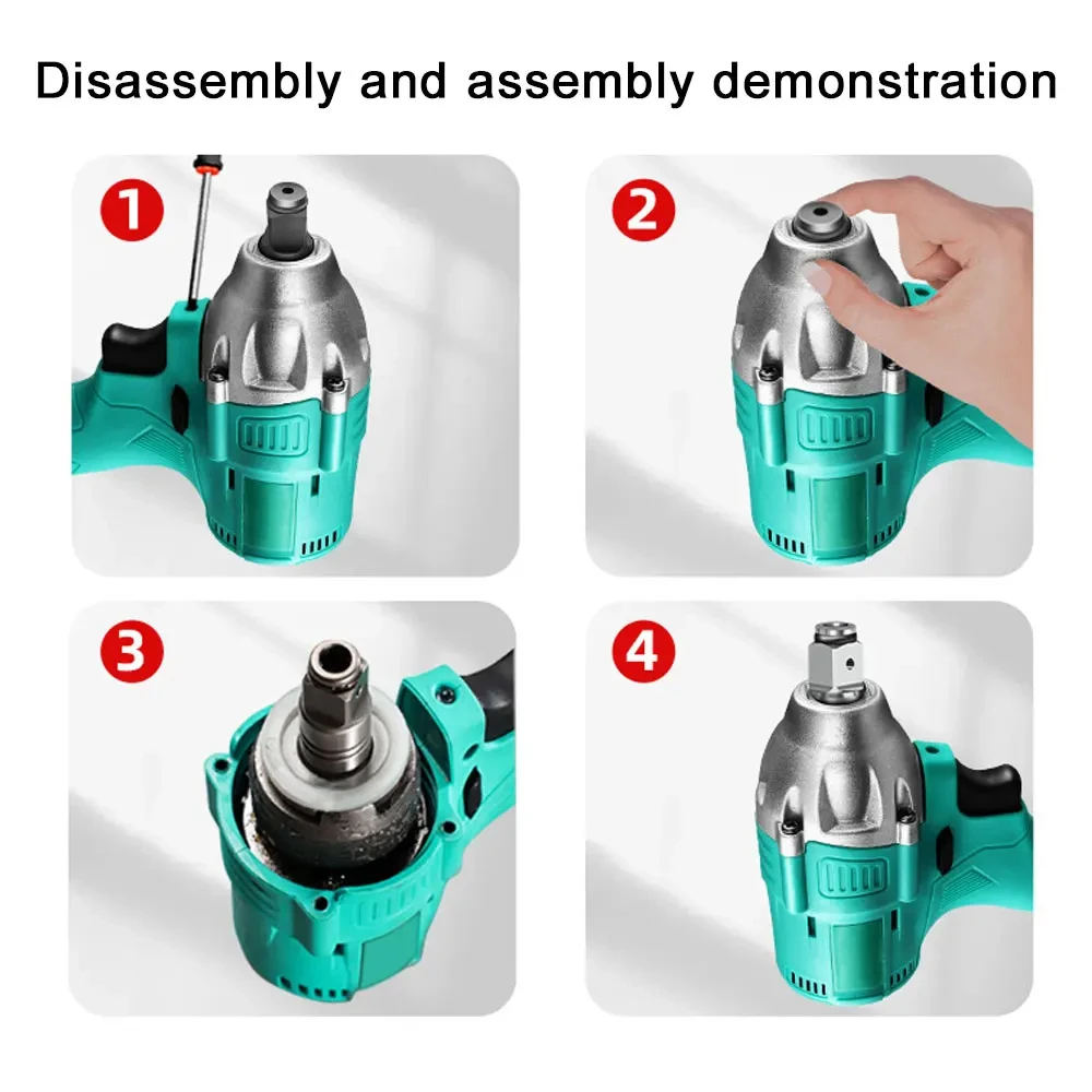 Four Square Sleeve Shaft Dualuse Square T-shaft Electric Brushless Impact Wrench Shaft Cordless Wrench Part Power Tool Accessory