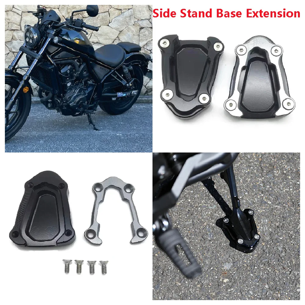 Fits for Honda CMX 1100 Rebel ABS CMX1100 REBEL1100 2021-2025 Motorcycle Side Stand Foot Base Extender Plate Support Extension