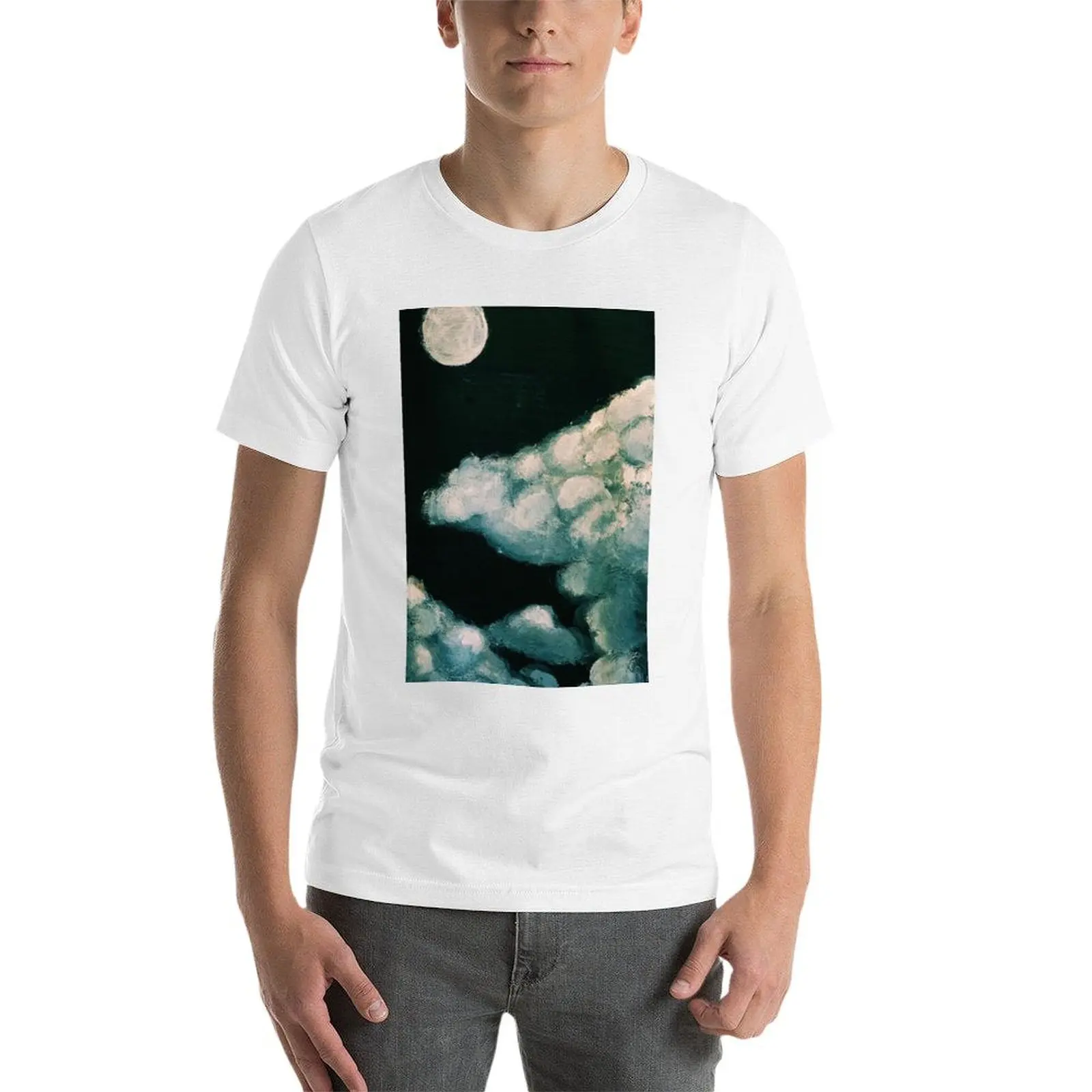 تي شيرت Night Sky No Polaroid تي شيرت للرجال من القطن تي شيرت مخصص