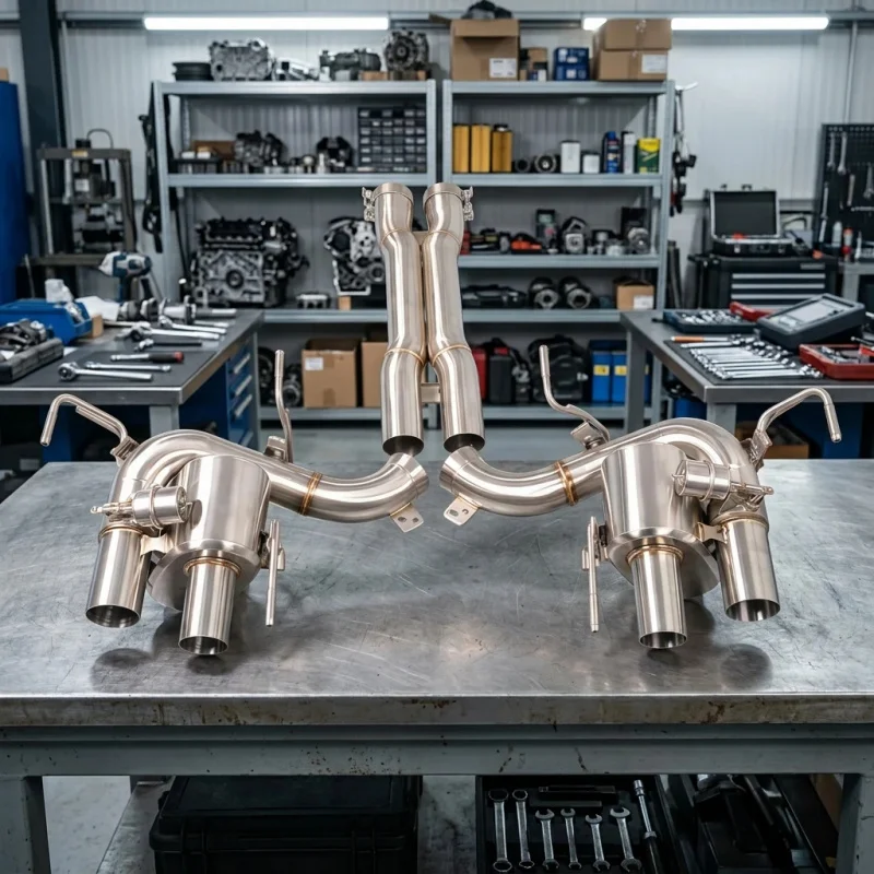 

Valvetronic Exhaust Catback for Ferrari F12 6.3L Stainless Steel X Tube Rear Axle Exhaust Pipes Muffler to Control