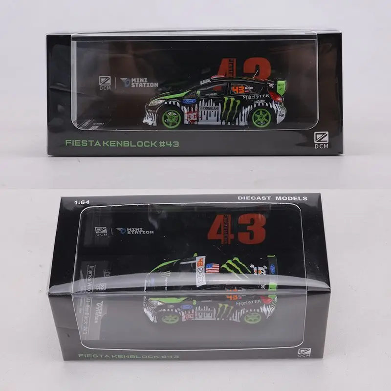 DCM 1/64 Ford Fiesta ST & Focus RS Ken Block #43 Monster Energy Hoonigan Rally Drift Car Diecast Car Model - view 2