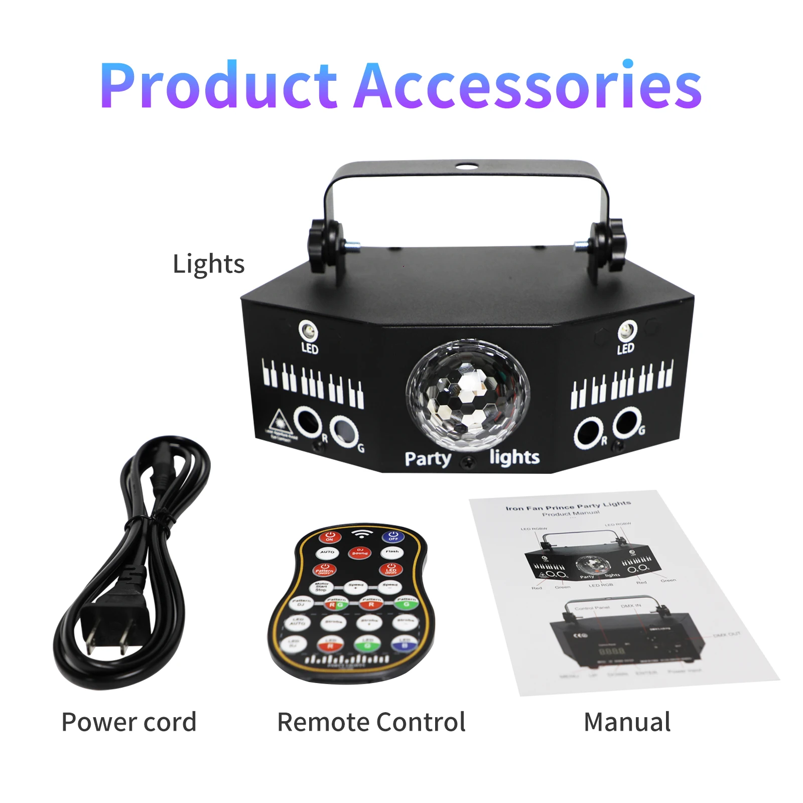 Wuzstar RGB LED Laser Effect Stage Light Disco Ball Party Lighting Lamp for Outdoor Night Club DMX Control PC Hot Selling Lazer view 6