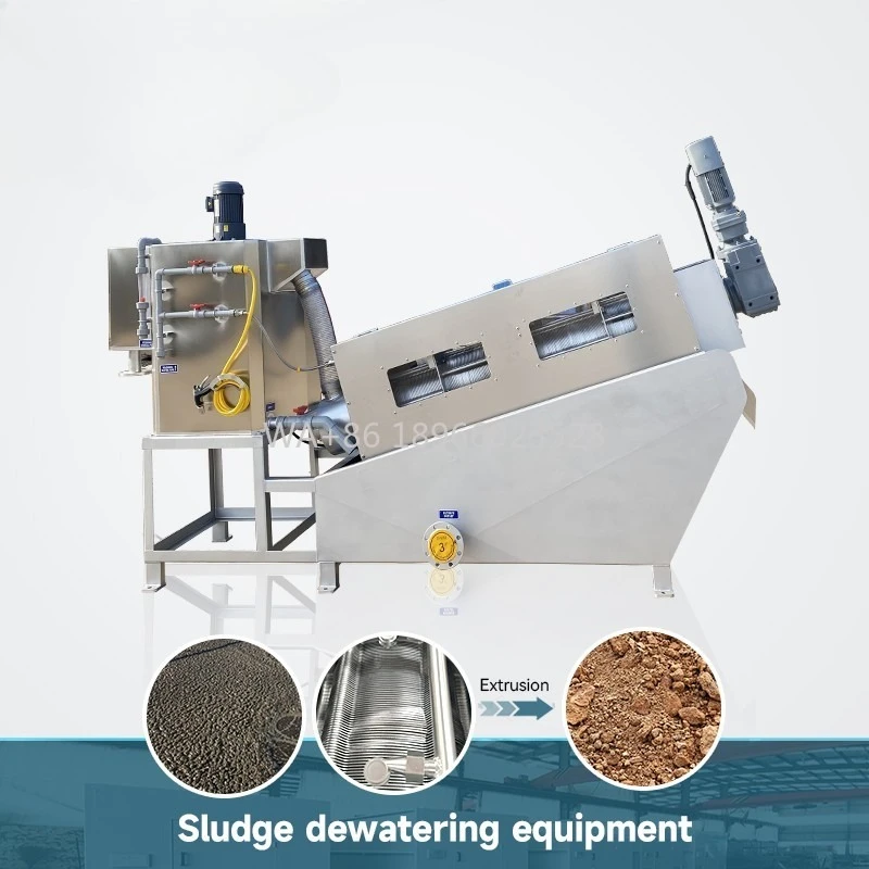 

Equipment for Wastewater Treatment Plant Press Filter EquipmentHigh Efficiency Screw Press Sludge Dewatering Machine Filter