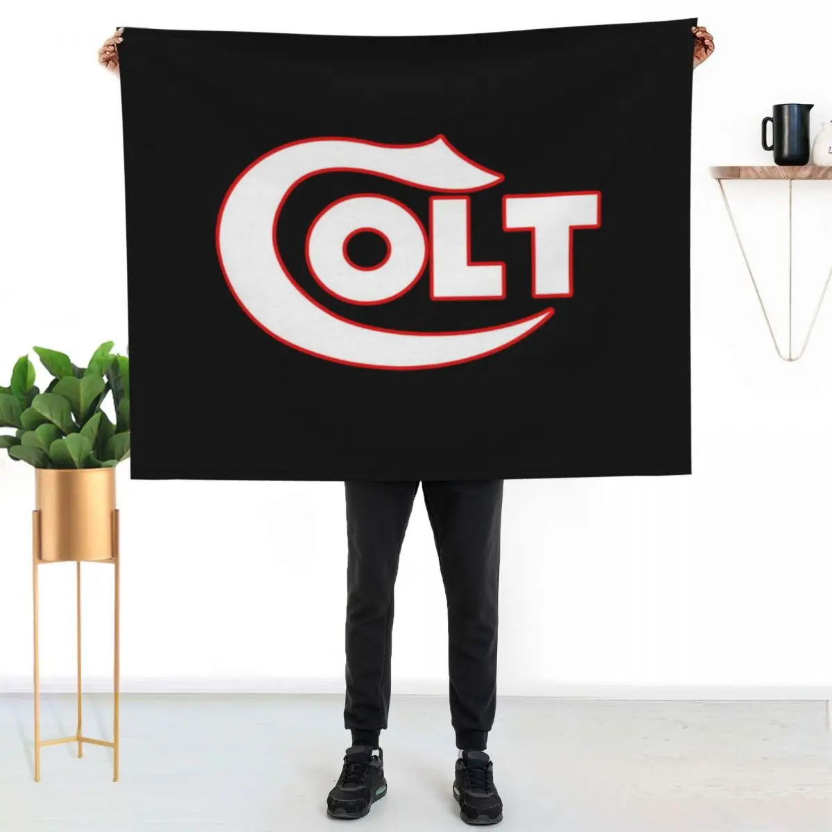 

Colt Firearms Throw Blanket Warm Comfortable Blanket Gift for Parents Friends