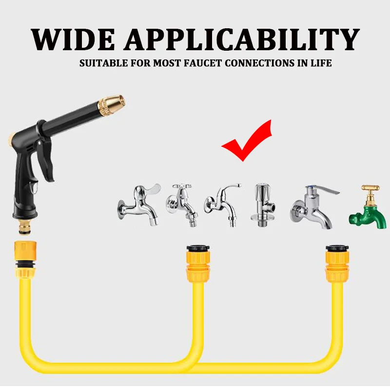 High Pressure Washer Gun Patterns Car Wash Machine Garden Watering Hose Nozzle Sprinkler Universal Car Washing Kit image 4