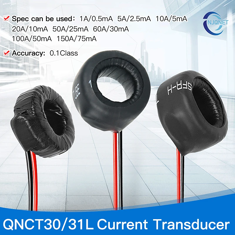 

QNCT31L Toroidal Precision Current transducer 50A25mA 40A 20mA 20A 10mA 2000/1 50A/50mA 40A/40mA 1000:1 current Transformer