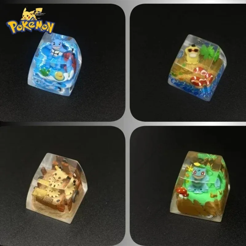 Pokemon Resin Keycaps Bulbasaur Gyarados Charmander Charizard Mimikyu Customized Mechanical Keyboard DIY Keys Accessories Gifts