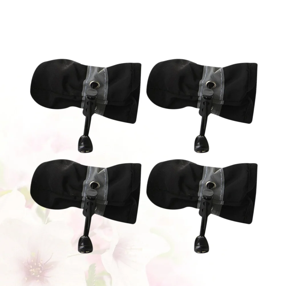 

4Pcs Dog Rain Shoes Pet Boots Waterproof Anti-Slip Soles Running Shoes for Dogs Outdoor Black Size 6 Dog Boots