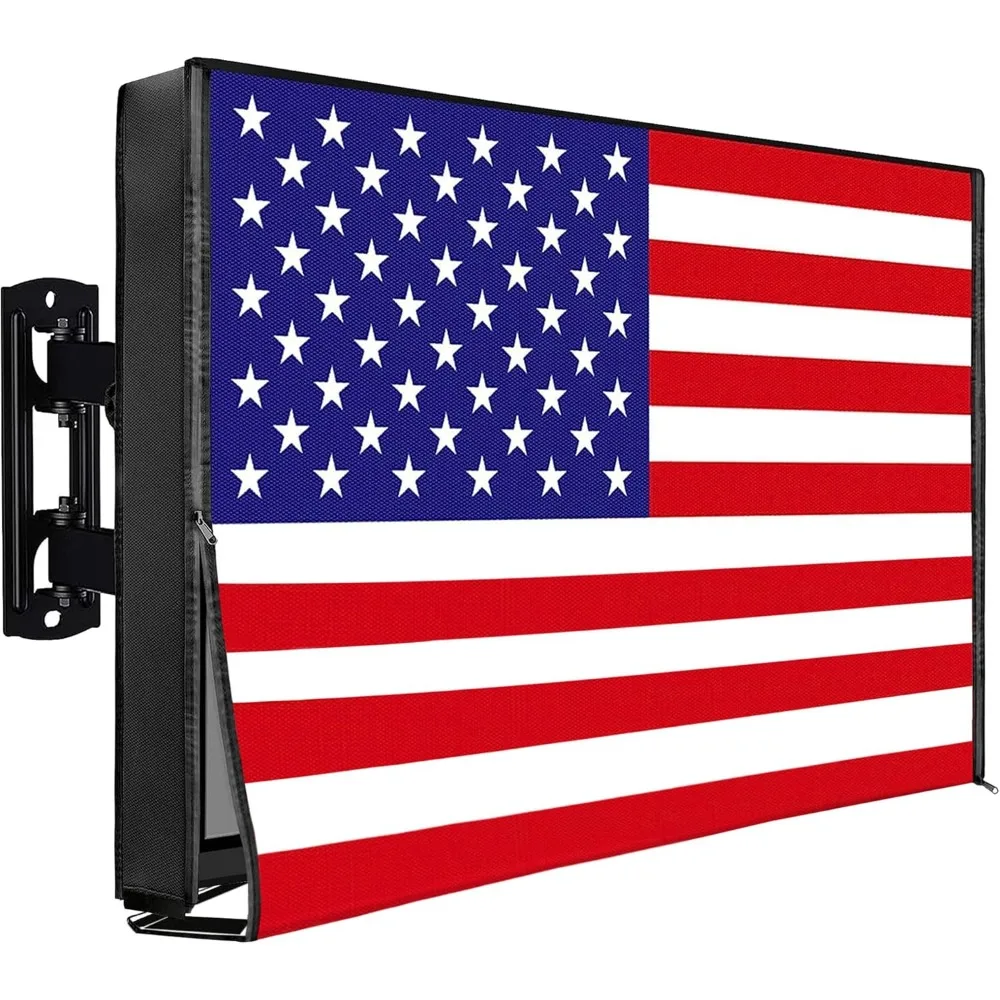 

Чехол для уличного телевизора 52-55 дюймов, сверхпрочный, всепогодный, с защитой от непогоды, водонепроницаемой молнией и карманом для пульта ДУ