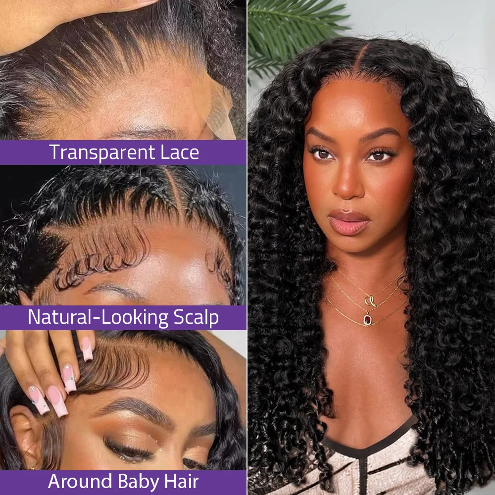 220% Density 12A Burmese Curly 7x6 Glueless Lace Frontal Wig Pre Plucked 13x4 13x6 HD Transparent Lace Front Human Hair Wigs For Women 30 40 Inch