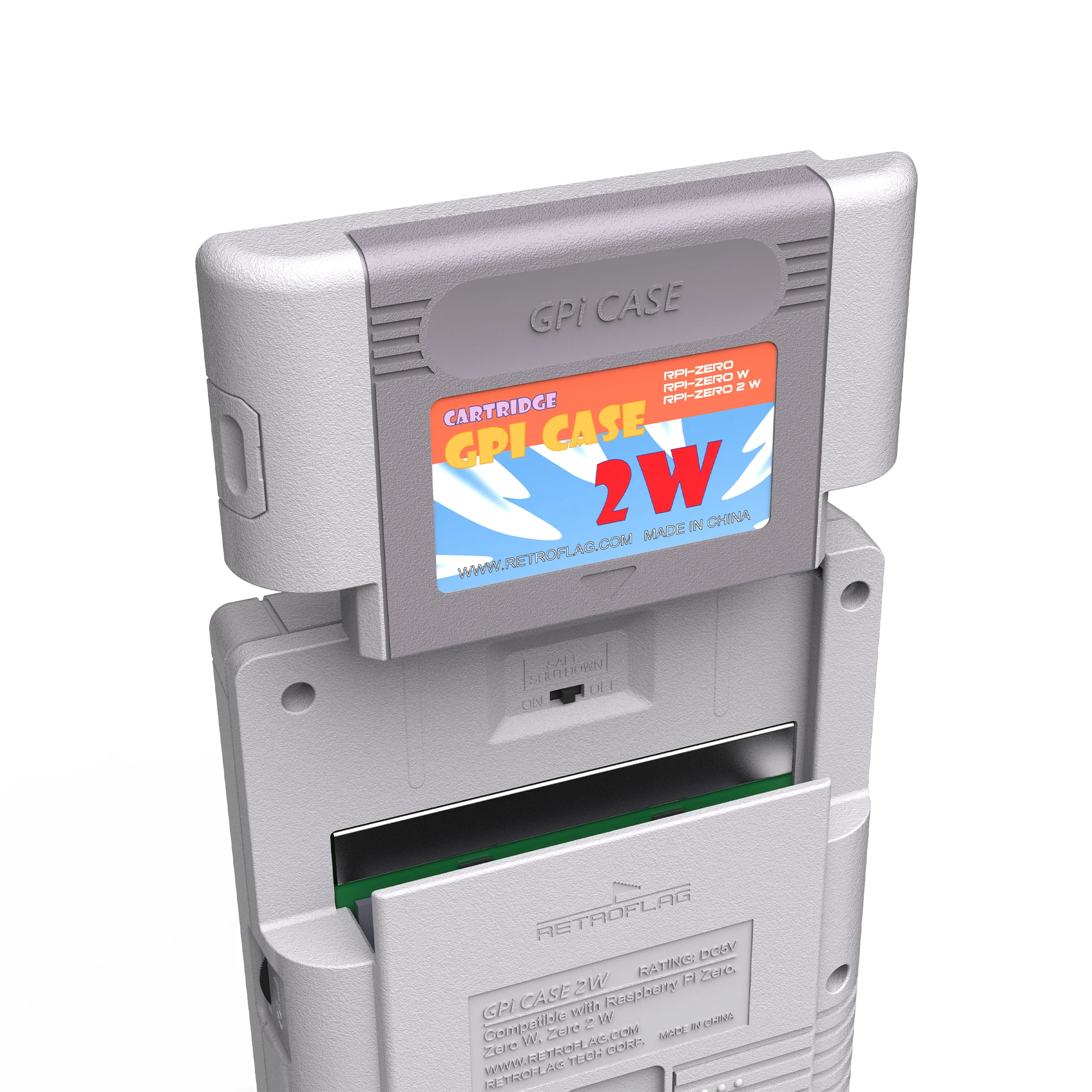 Retroflag-Raspberry Pi Case com Função Turbo, GPi Case, 2W, 3.0 na tela LCD, Raspberry Pi Zero W Zero 2W