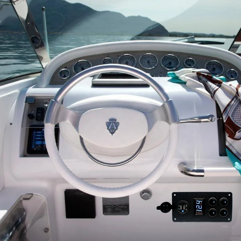 Waterdichte Boot Schakelaars Voltmeter Socket Dual Usb Socket Panel Mount Usb Socket