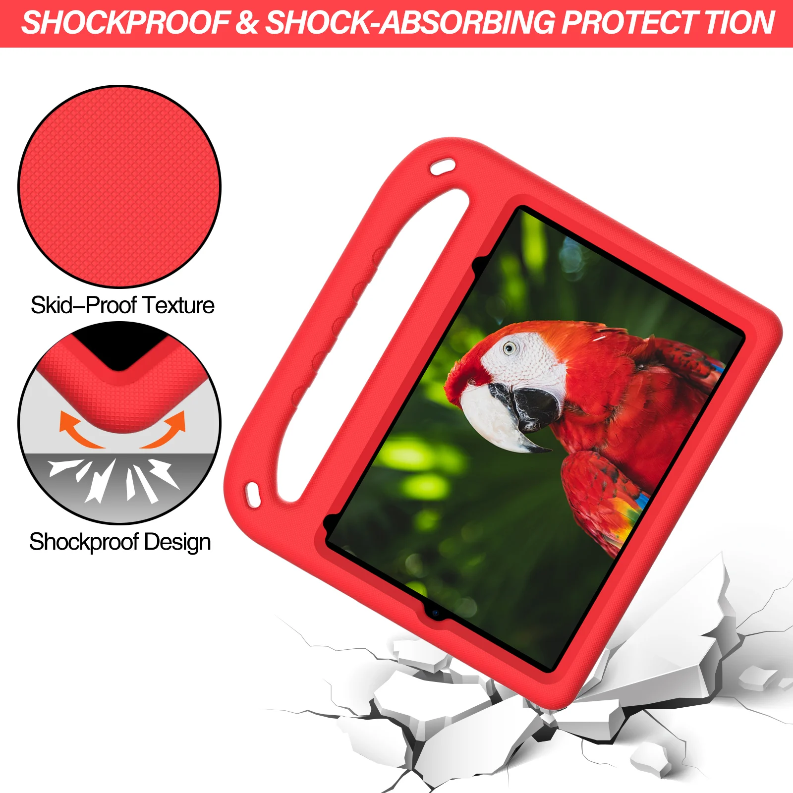 For IPad mini 6 2021/mini 1 2 3 4 5th Kids Case,Lightweight EVA Handle Stand Heavy Duty Tablet Cover ipad Air 1 2 3th pro 11