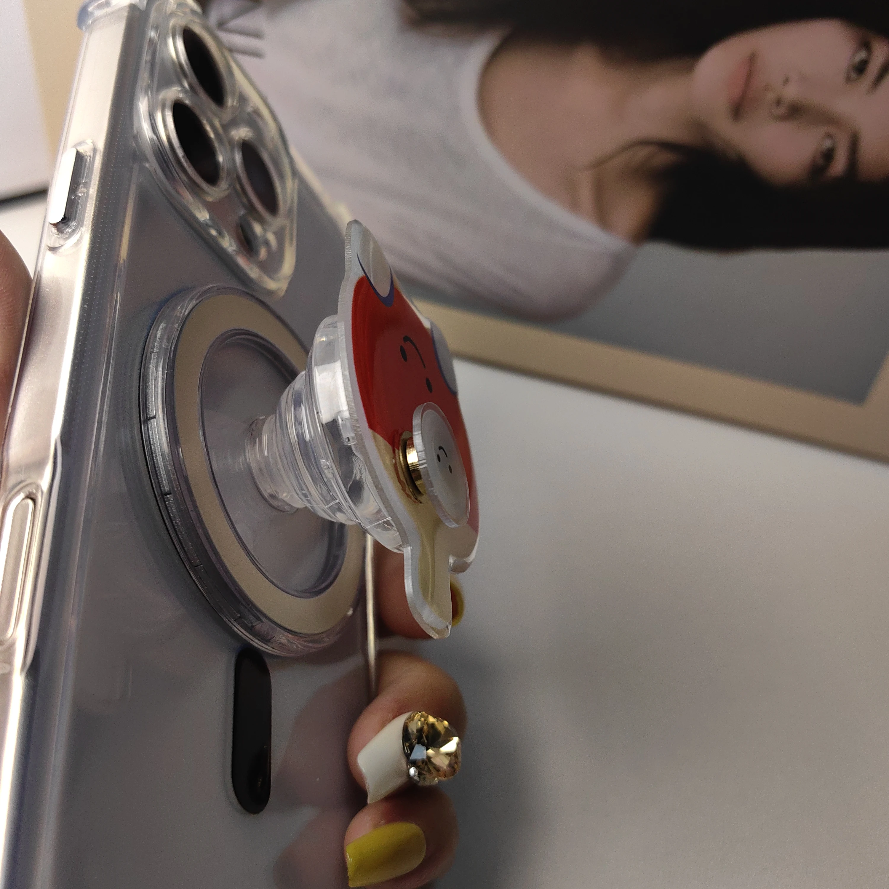 Милый вращающийся мяч для настольного тенниса, держатель для телефона Griptok, поддержка iPhone, чехлы Samsung, ручка, кронштейн для гнезда Tok, подарок для девочки