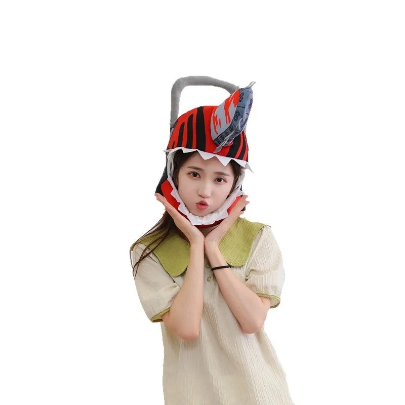 Cosplay Anime Character Chainsaw Man Denji Chain Saw Hat Funny Halloween Head Cover Cap Mardi Gras Dress Up Party Costume Props