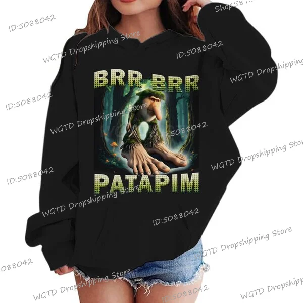 

BRR BRR PATAPIM Harajuku Sweatshirt for Children Italian Brainrot Figure Design Hooded Casual Tung Tung Tung Kids Hoodies