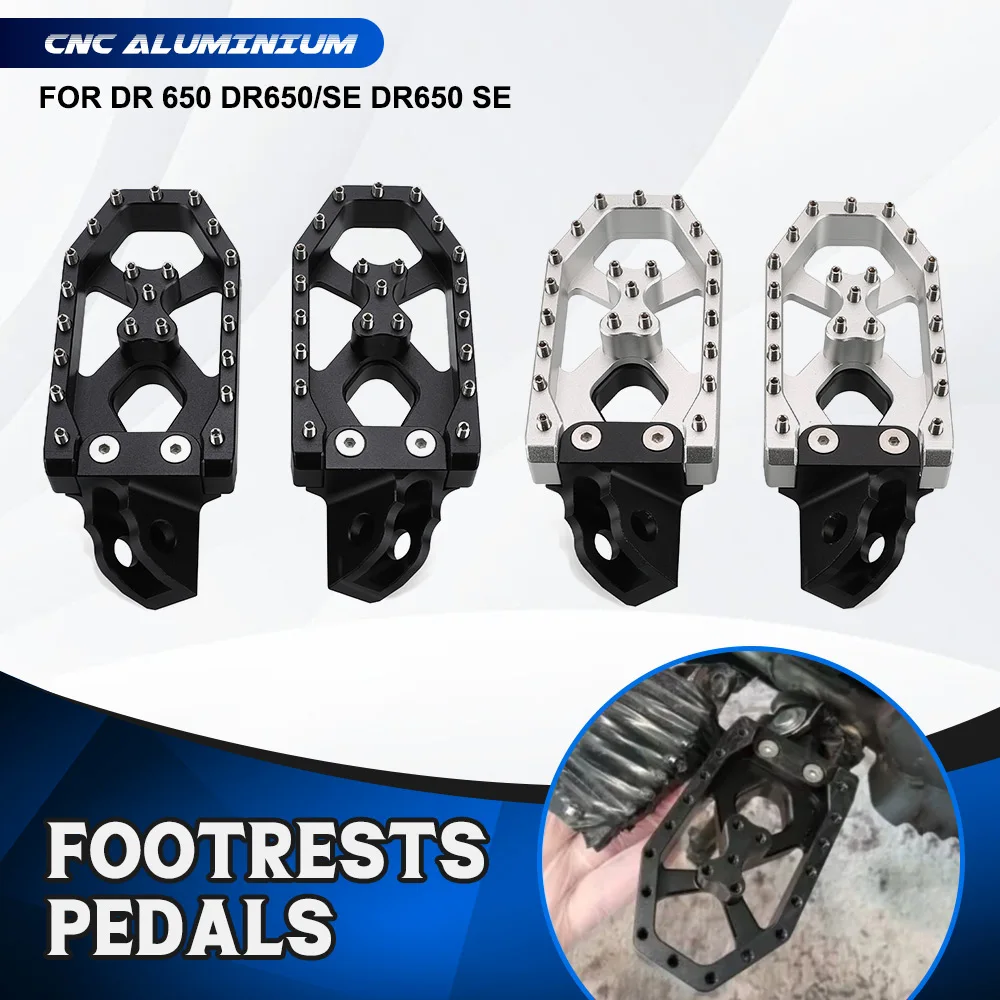 

Для Suzuki DR650 DR650/SE DR650 SE увеличенные широкие подножки, подножки, подставки для педалей DR650S DR650SE 1996-2024 2023 2022