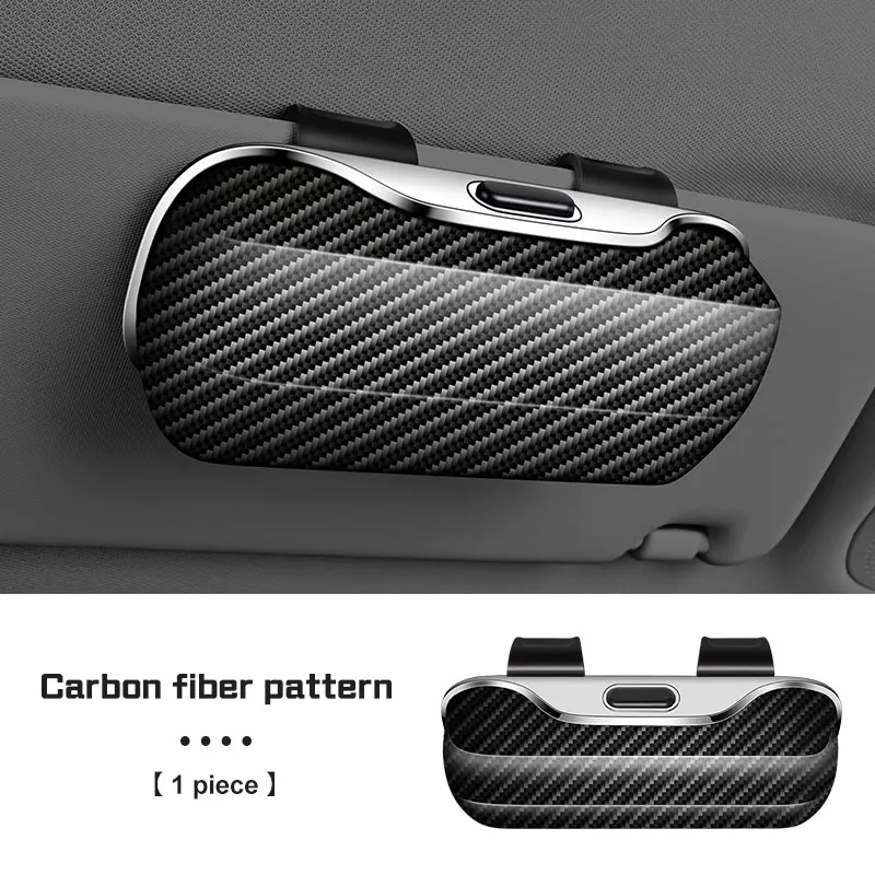 

Car Sun Visor Glasses Box Eyeglass Case For Maserati Quattroporte Spyder Levante Coupe GranTurismo Sunglasses Holder Storage Box