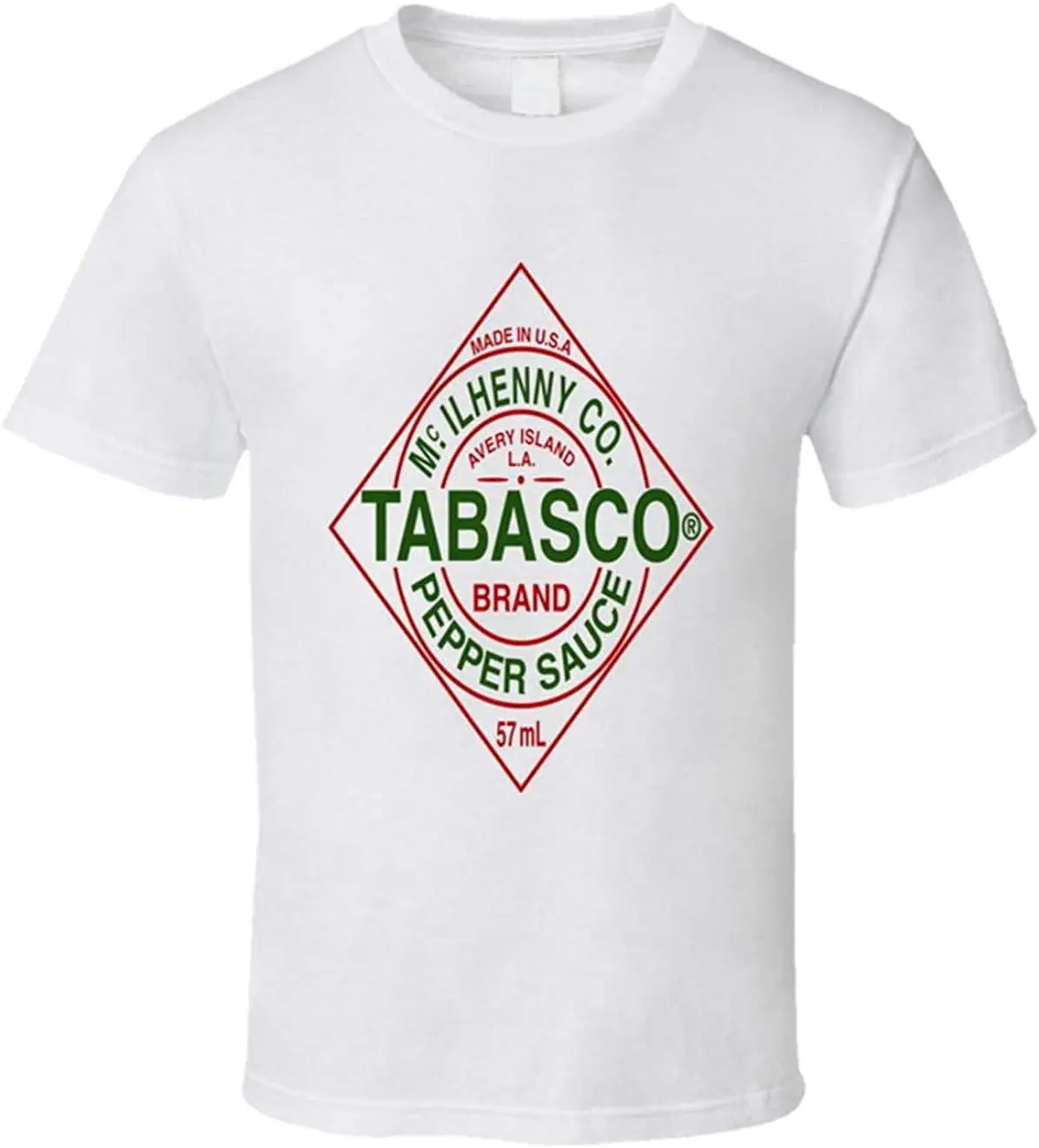 Camiseta de marca de alimentos Tabasco, salsa de pimiento caliente, alas de búfalo