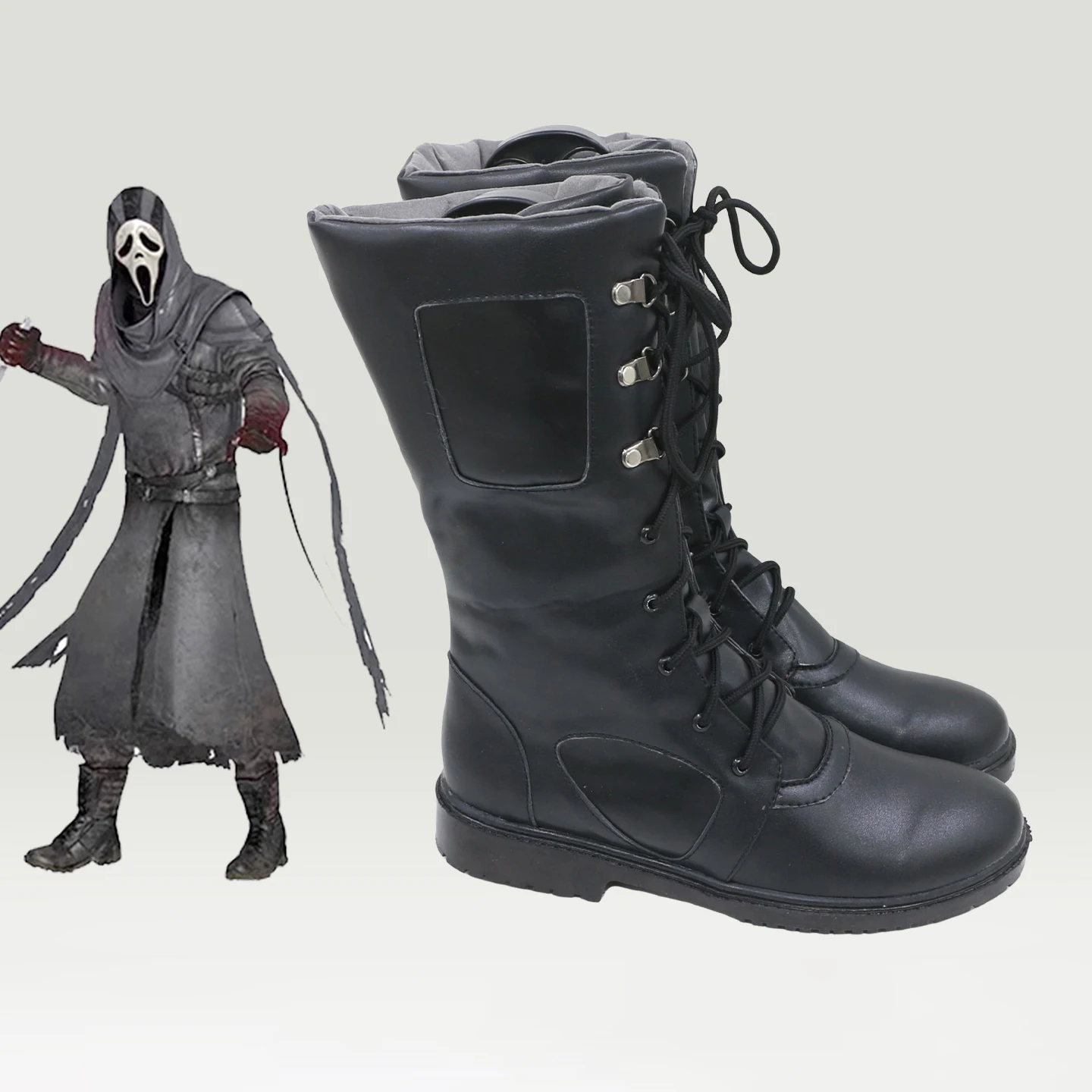 Danny Johnson le visage fantôme Cosplay chaussures jeu lumière du jour morte jeu de rôle bottes Halloween carnaval fête bottes pour hommes