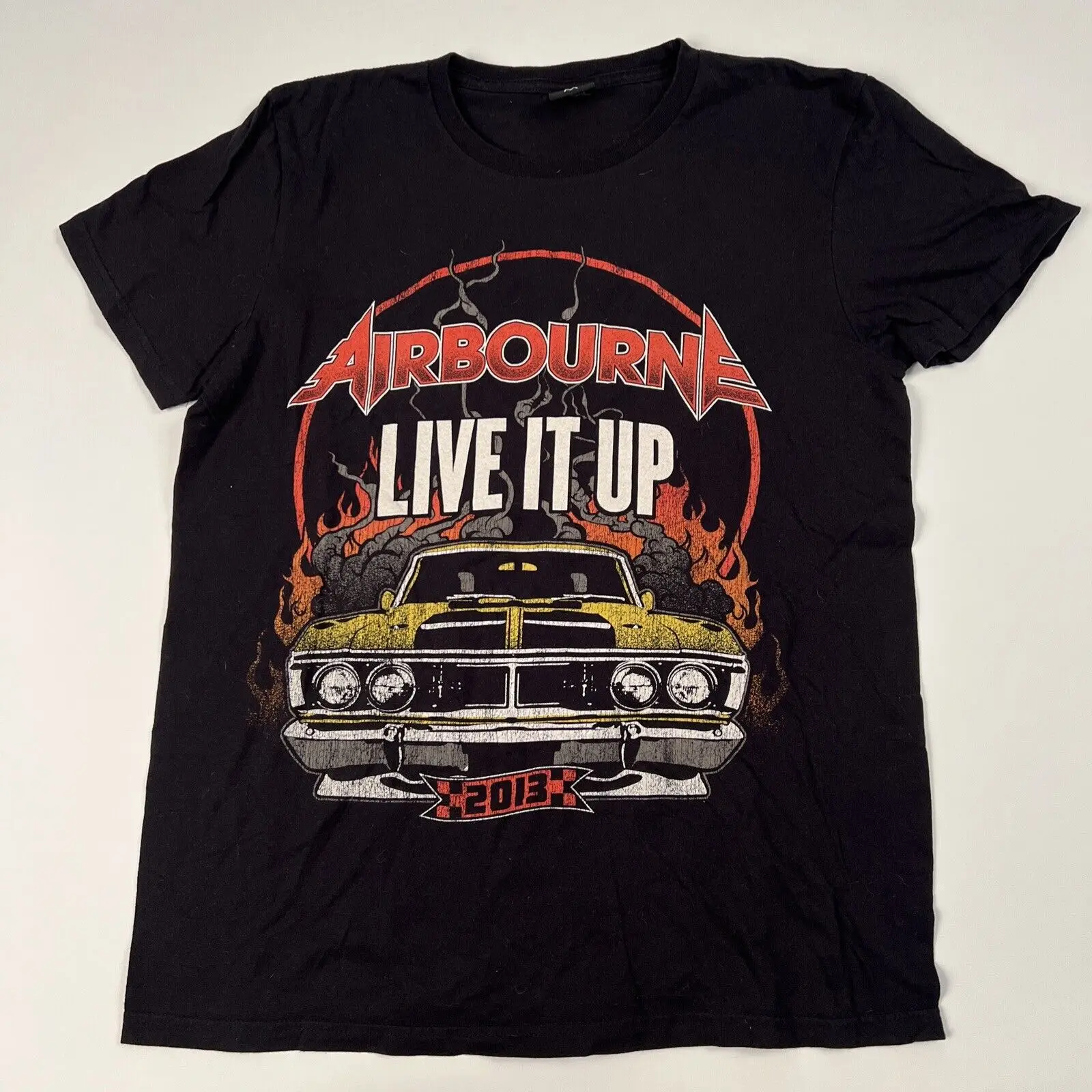 2013 Airbourne T Shirt Medium Live It Up Australian Tour