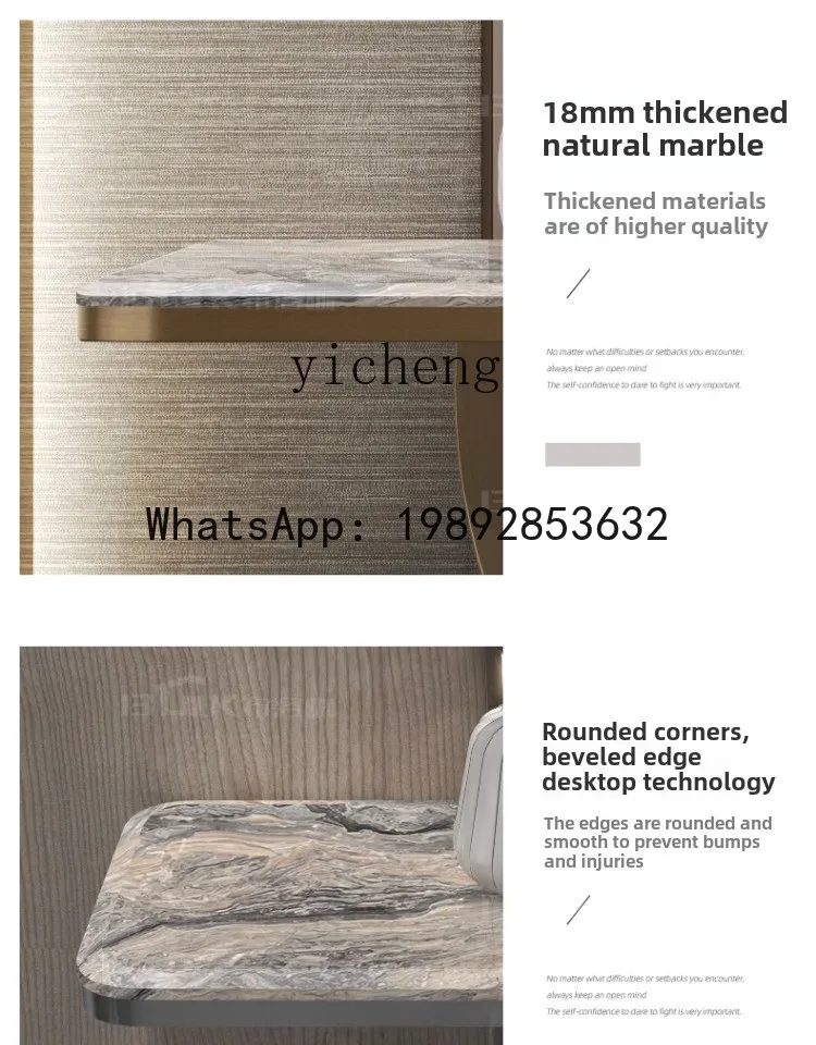 Italian simple luxury Venice brown natural marble entrance Modern light luxury high-end household entrance Entrance platform