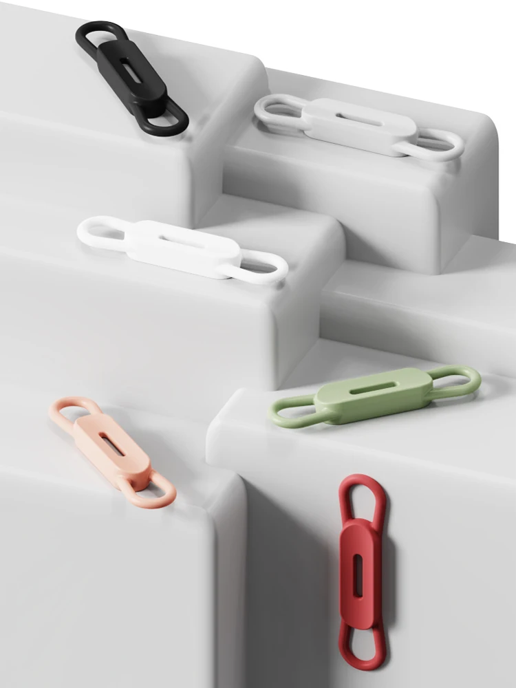 6-farbiger magnetischer Stifthalter für Büro, Whiteboard, selbstklebende Bleistifthaken, verstellbare Silikon-Magnetmarkierungshalter für den Kühlschrank – Detail 6