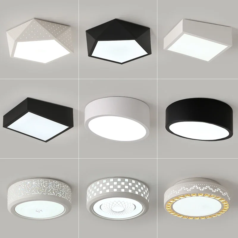 LED Ceiling Lights For Living Room Study Bedroom Home Dec Modern AC165-265V lamparas de techo Modern Led Ceiling Lamp Pane