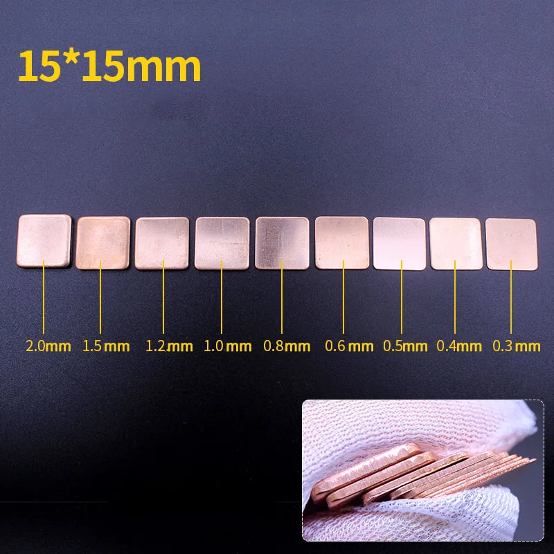 Copper Sheet Plate Strip Shim Laptop Thermal Pad Heatsink Sheet For GPU CPU Chip RAM Cooling Thickness 0.3-2mm