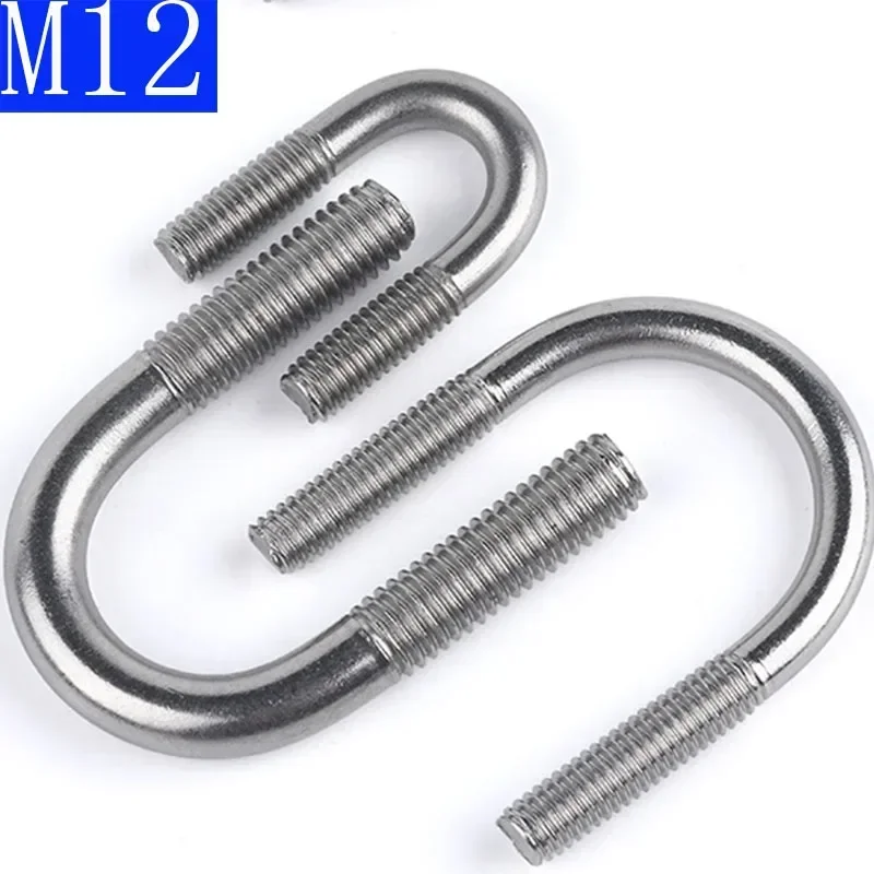 M12 12mm 304 Stainless Steel  A2 U-Bolts Round Bend U-Bolt U Clamp screws