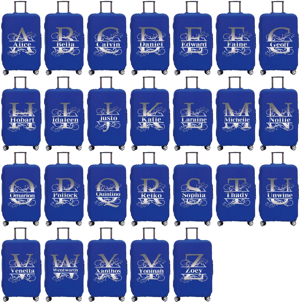 شخصية مخصصة اسم غطاء الأمتعة واقية قابل للغسل إكسسوارات السفر قابلة لإعادة الاستخدام 18-32 بوصة صندوق عربة مناسبة #3