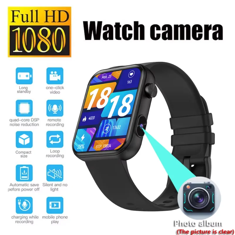 P51 1.91 inches Screen Smart Watch with 4K HD Camera Recording Camera Local Music Bluetooth Calling Health Monitoring Smartwatch