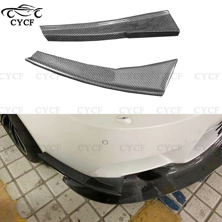 

High quality carbon fiber Fog lamp frame under the For BMW 3 Series M3 E92 E93 GT4 Style front bumper vent Wind knife Body Kit