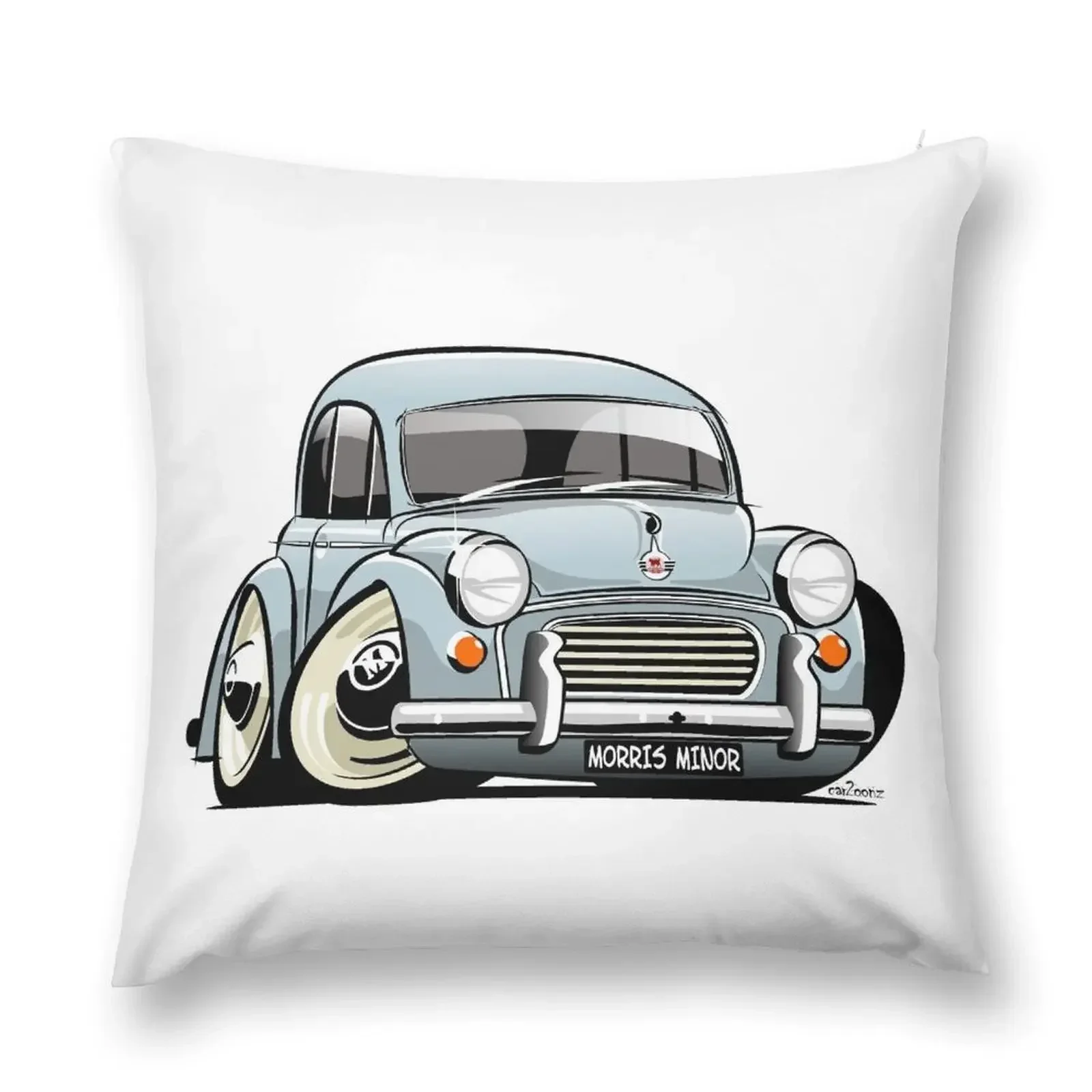 

Morris Minor 1000 saloon caricature - blue Throw Pillow pillows decor home Embroidered Cushion Cover Decorative Cushions pillow