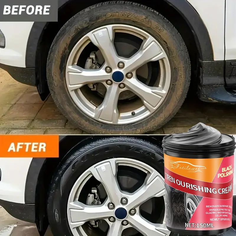 

150ml Nano Universal Plastic & Rubber Restorer, Waterproof Auto Care, Black Trim Wax, Tire Coating, Interior Polish
