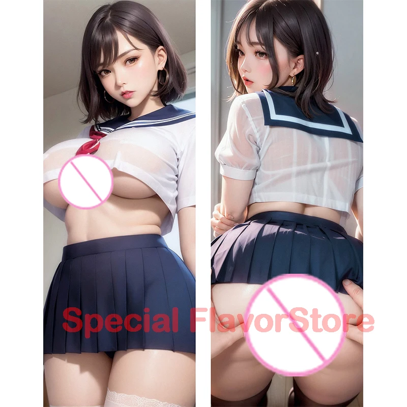 

Dakimakura anime exhibitionism seduction Girl AI nsfw Double-sided Print Life-size body pillows cover Adult pillowcase