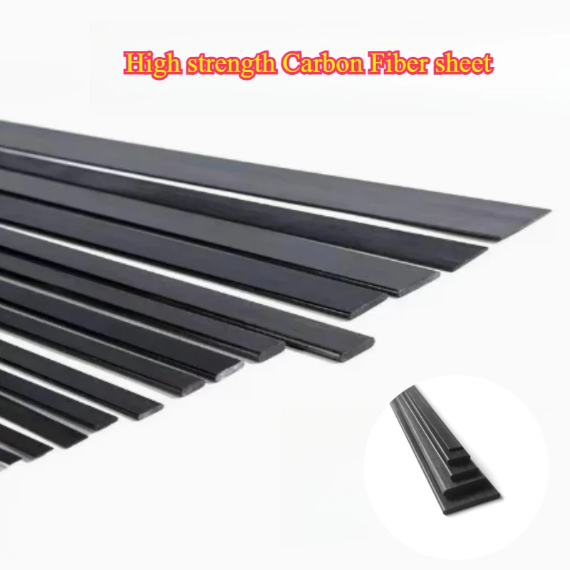 1-10pcs Thick 0.3-6mm Carbon Fiber Sheet High Strength Carbon Fiber Strip for RC Model Airplane Diy Quadcopter