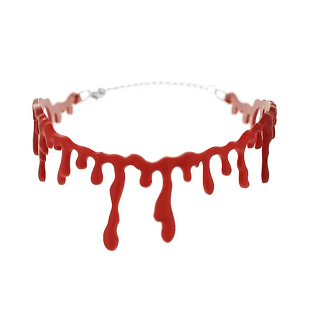 Dripping Blood Terrifying Halloween Party Cosplay Choker Necklace Vampire Costume Fun Accessory Fashion Party Jewelry Gift 2025