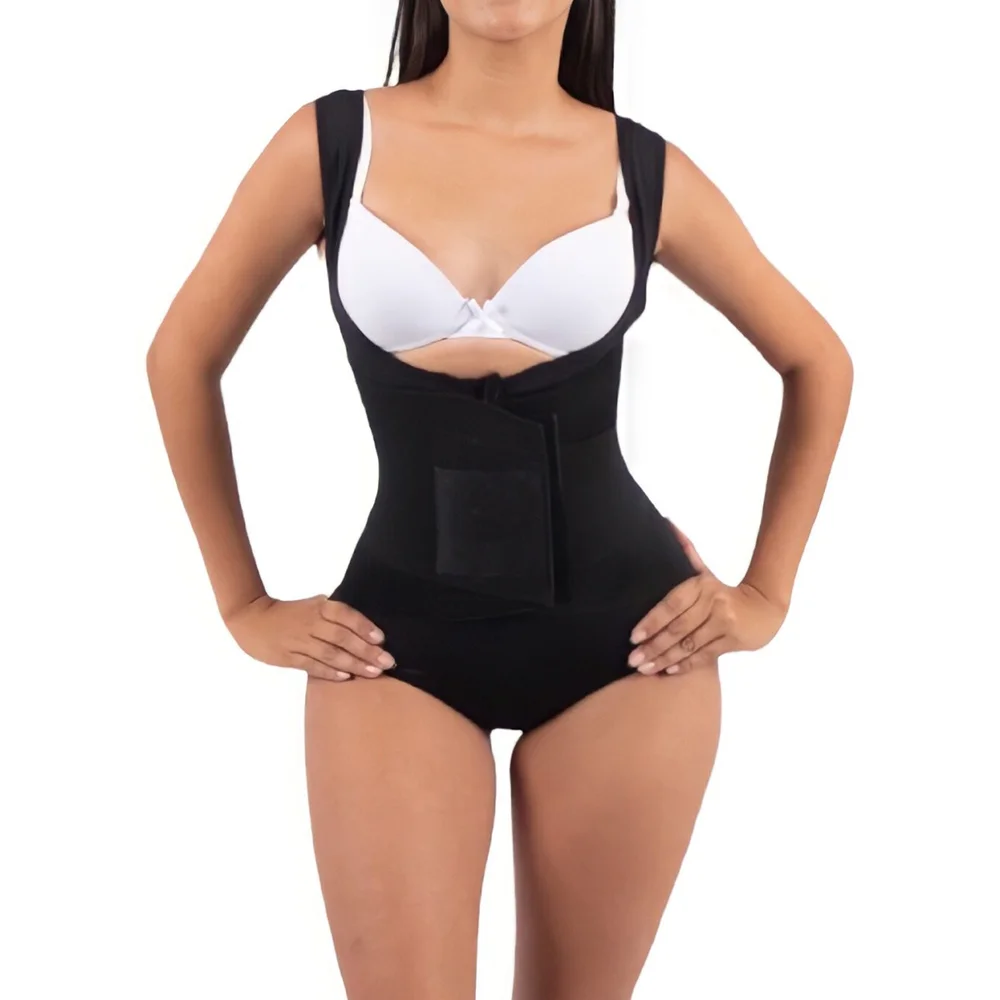 Fajas Colombianas Women\'s Compression Waist Trainer Adjustable Hook-eyes Corset Flat Belly Open Chest Sleeveless Body Shaper