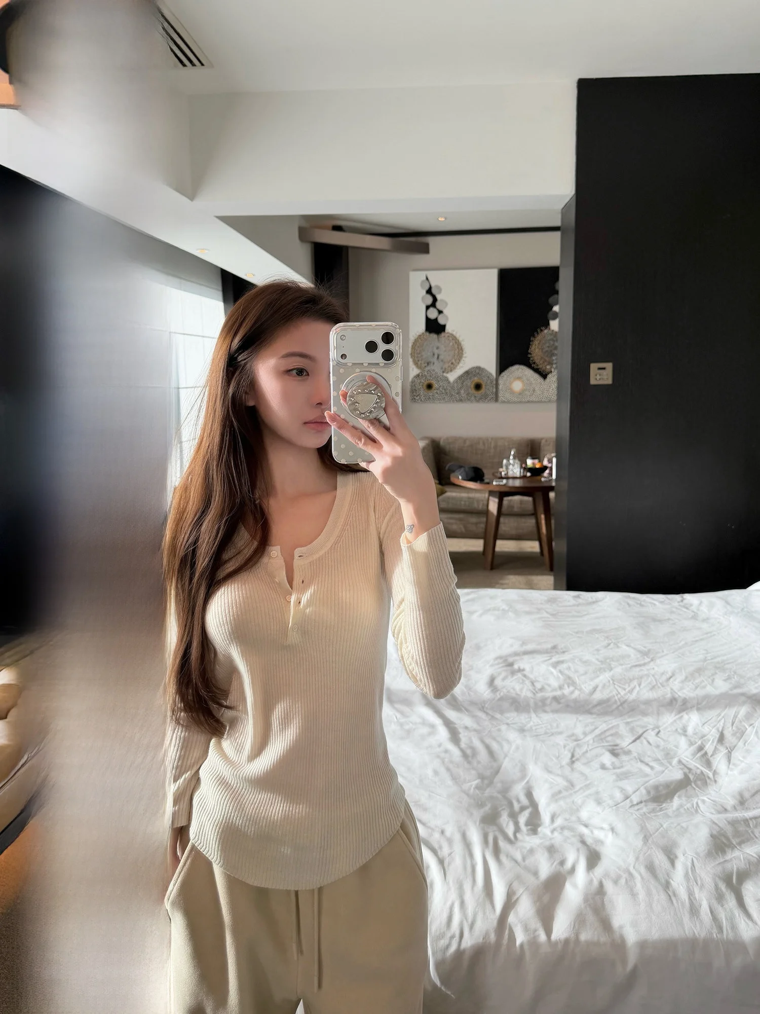 

YUYUREAL Full Wool Base Shirt Water Soluble Skin-friendly Slimming Good Version High Sense Top Women's Knitted Sweater Long S...