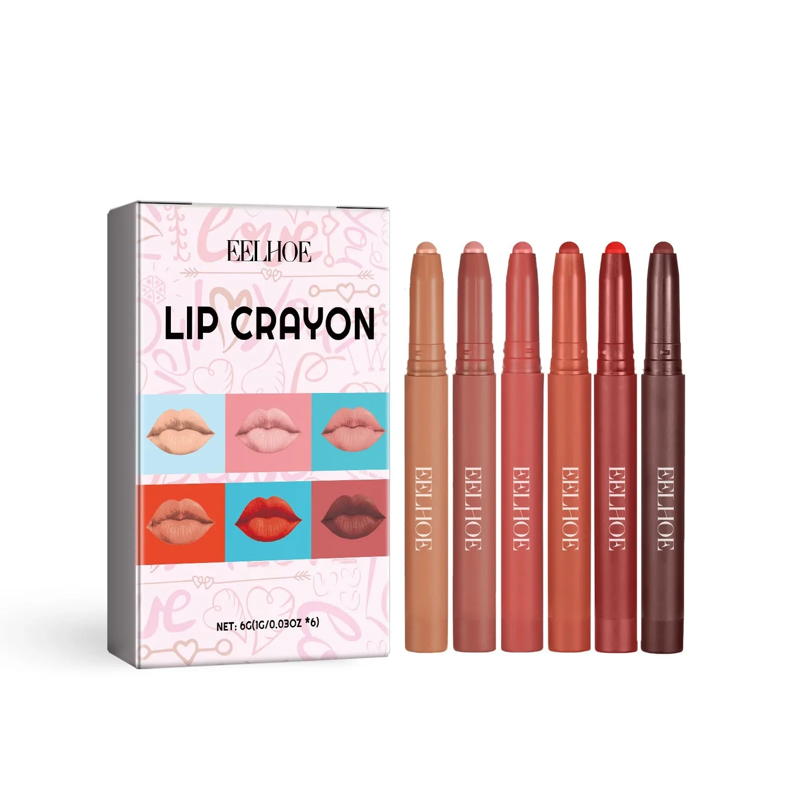 Waterproof Matte Lipliner Pencil Lipstick Pen Long Lasting Sexy Lip Tint Non-stick Cup Moisturising Lips Makeup Cosmetic Set