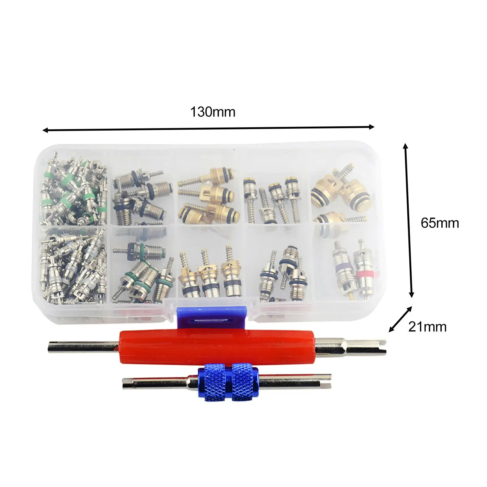 Car Air Conditioner Valve Core R12 R134A Replacement with Remover Tools