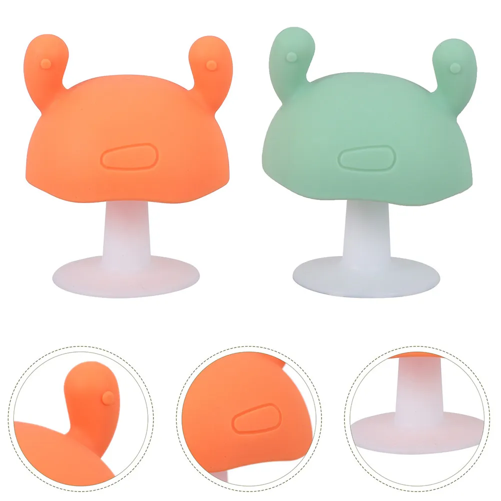 

3Pcs Mushroom Baby Teether Silicone Molar Soothing Sensory Teething Pain Relief Infant Gum Development Baby Teether